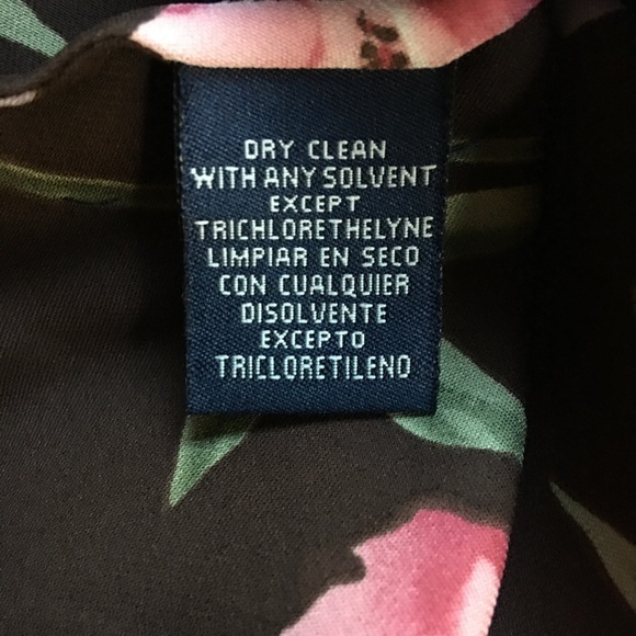 JONES NEW YORK Silk Button Up Floral Sheer Blouse M - Picture 7 of 9